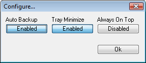 Configuration dialog